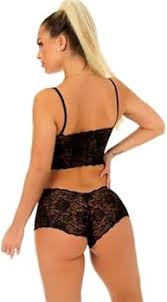 Conjuntos Lingerie Feminino de Renda Sexy Caleçon e Sutiã Sem Bojo Conjunto Espera Marido
